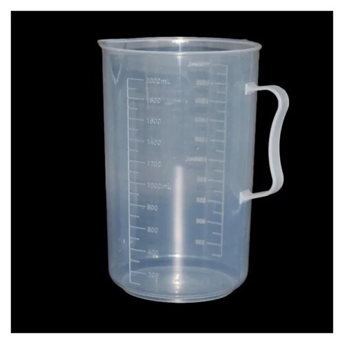 Lab Measuring Container 2000ml Transparent Plastic Measuring Graduated Volumetric Container ...
