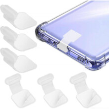 (for type-c, transparent) Type C Port Dust Plugs, 6Pcs USB C Dust Cover Caps Phone Type-C Anti Dust Charging Port Plug Silicone Dust Protectors