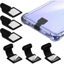 (for Apple, Black) Type C Port Dust Plugs, 6Pcs USB C Dust Cover Caps Phone Type-C Anti Dust Charging Port Plug Silicone Dust Protectors