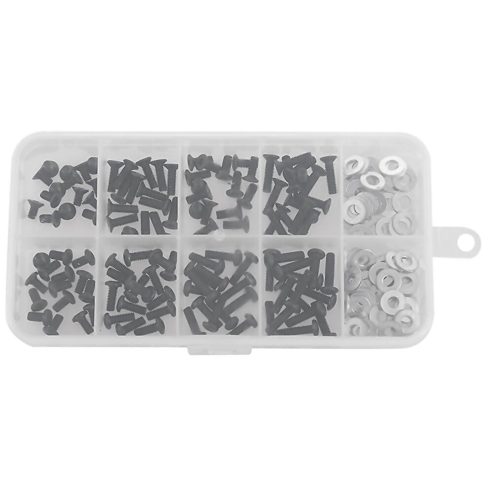 For Screws Box Set For 110 Hsp Traxxas Tamiya Hpi Kyosho D90 Src10 Remote Control Rc Car Parts 180Pc 9188805796678