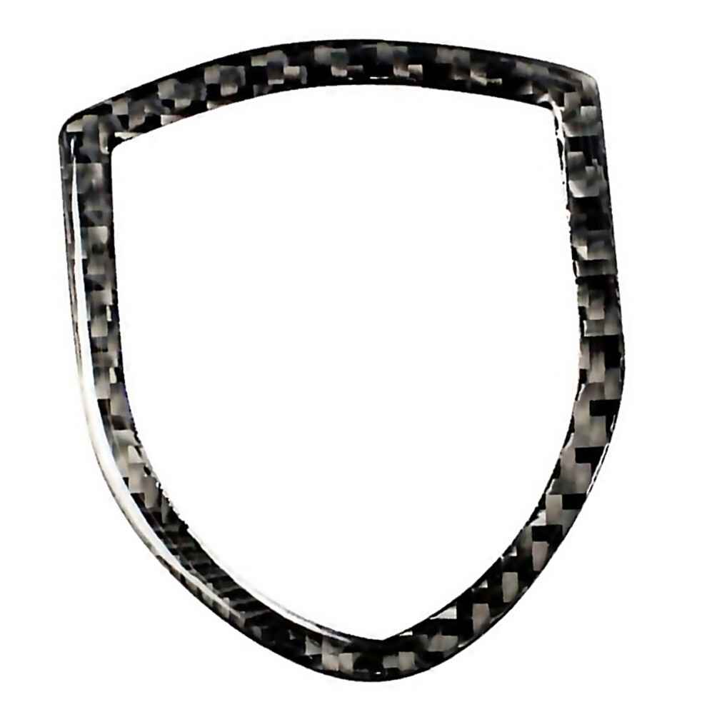 For Car Exterior Front Logo Emblem Trim Cover Frame Carbon Fiber Fit For Porsche Cayenne Macan 20 Bl
