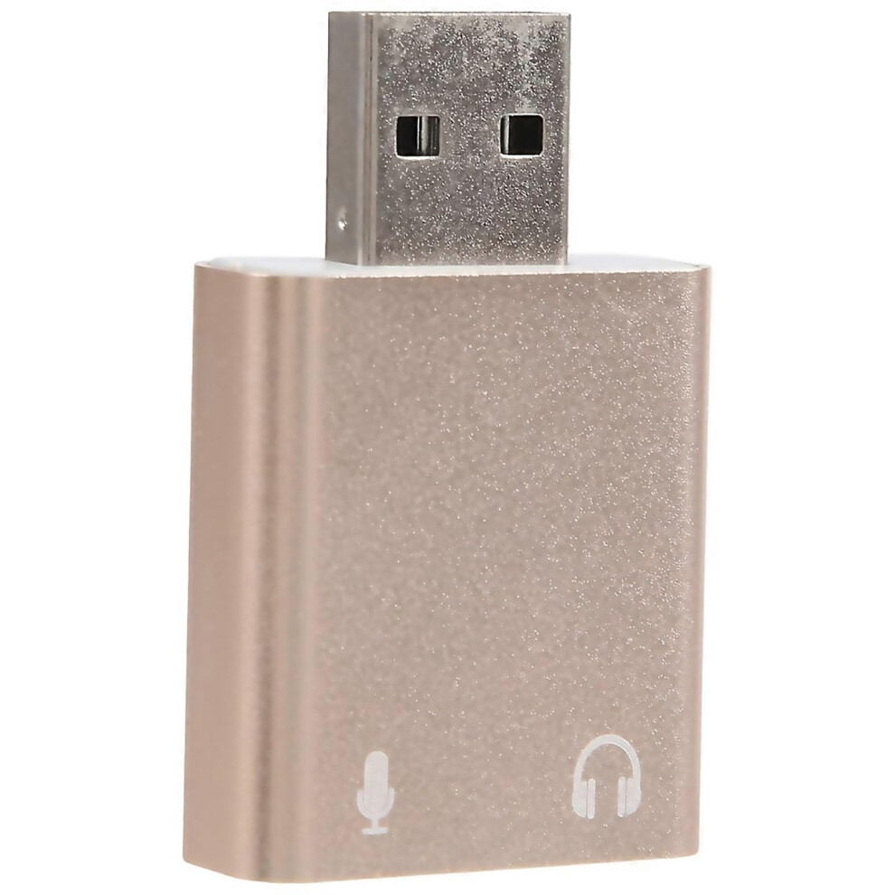 For Usb Sound Card 71 External Usb To Jack 35Mm Headphone Adapter Stereo Audio Mic Sound Card For Pc 9188805800306