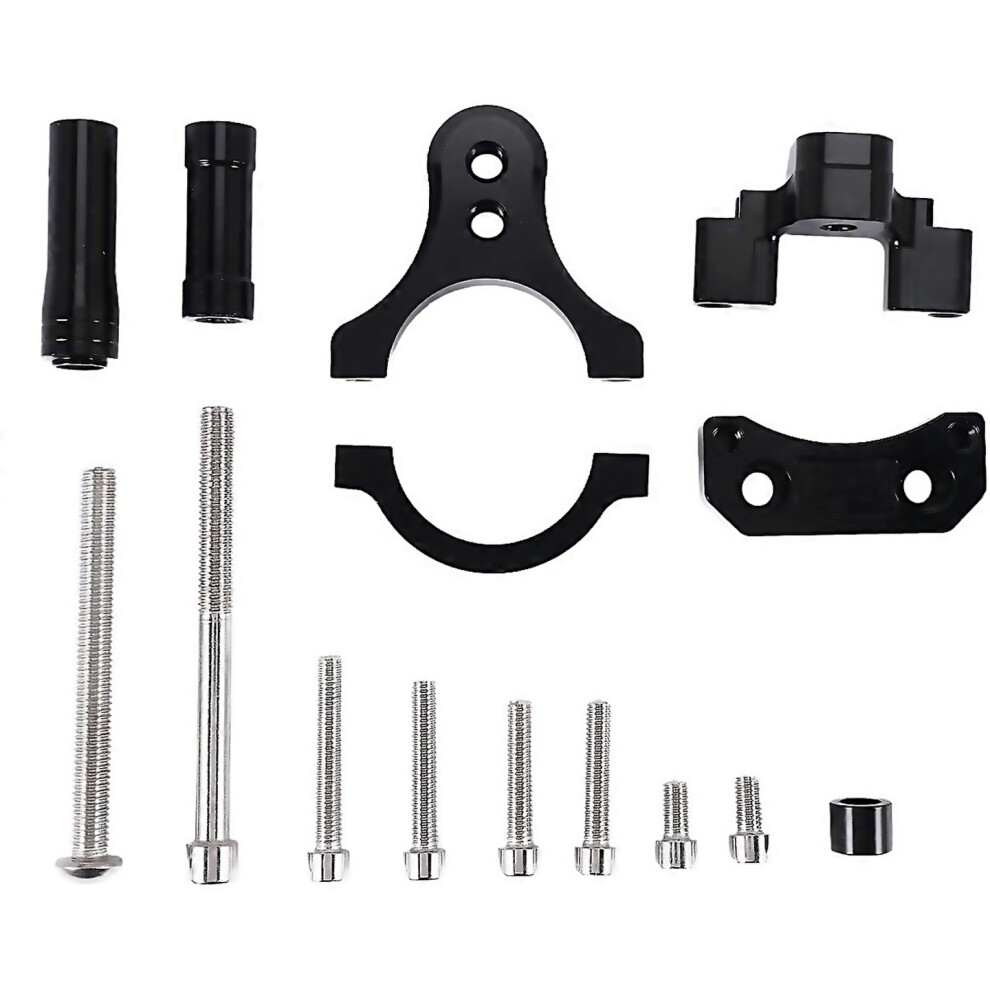 For Cnc Motorcycle Damper Steering Stabilize Damper Bracket Mounting Holder Kit For Yamaha Yzf R3 Black 9188805800405