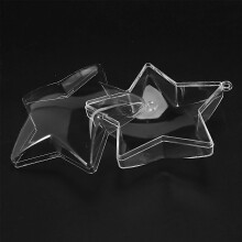 For 10 Sets 80mm Diy Fillable Balls Clear Plastic Ornaments Balls Christmas Tree Ornament Bauble Par