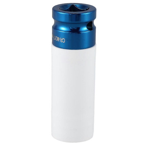 For Alloy Wheel 12 Drive 17mm Set Thin Wall Deep Impact Nut Socket Blue