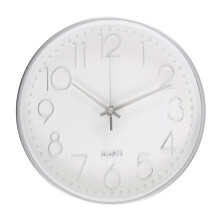 For Premium Wall Clock Wall Decoration Modern Silent Wall Clock For Home Office Kitchen 25cm Silver