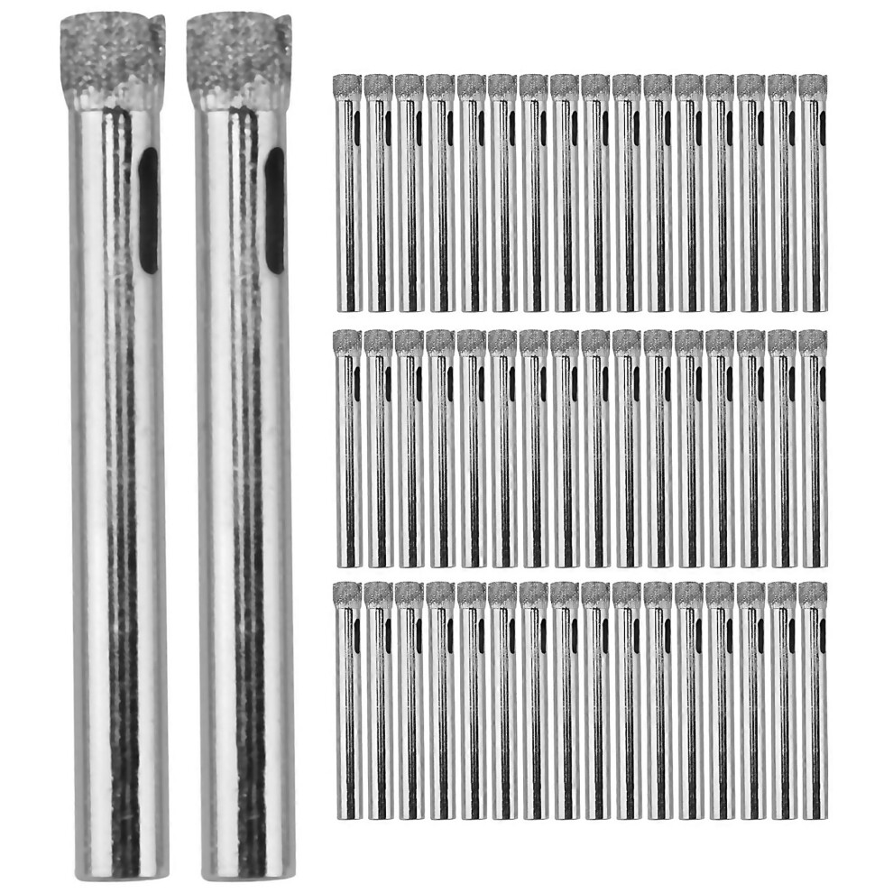 For 50Pcs Diamond Coated Drill Bit Set 6Mm Diamond Tipped Hole Saw For Tile Glass Ceramics Porcelain 9188805805394