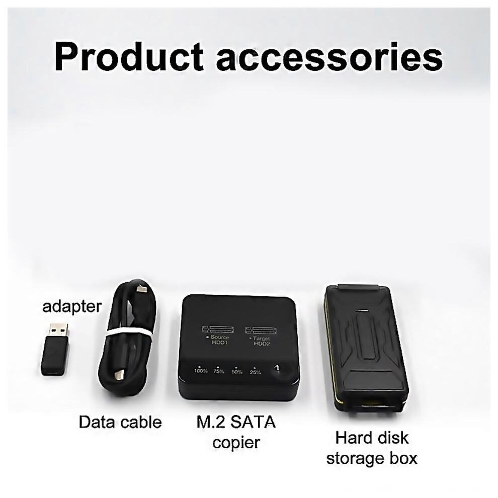 For M2 Sata Duplicator M2 Sata Dual Bay Ssd Enclosure External Hard Disk Docking Station With Clone 9188805809316