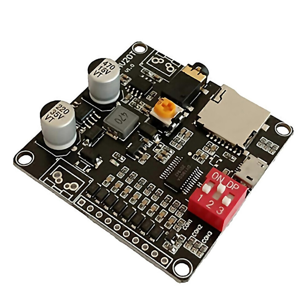 For Dyhv20t Voice Playback Module 12V24v Power Supply 10W20w Amplifier Support Microsd Card Mp3 9188805807039