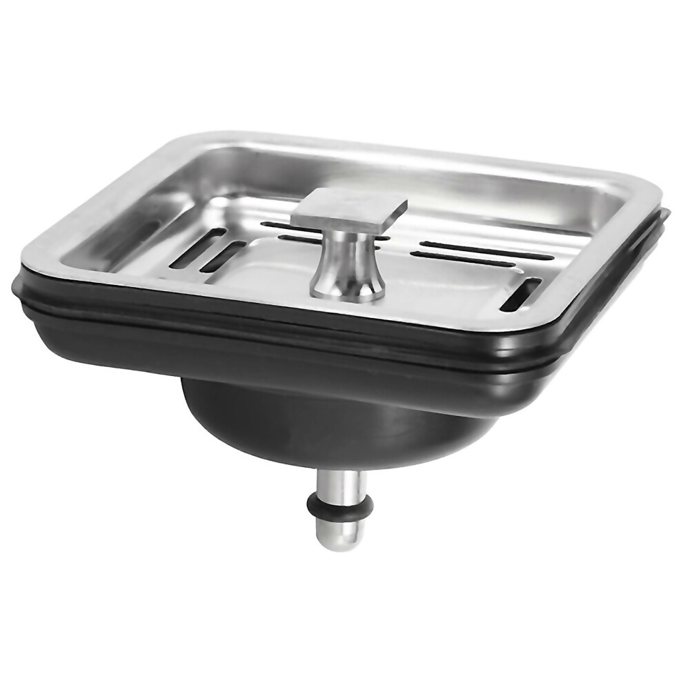 For Stainless Steel Square Sink Strainer Plug Kitchen Sink Drain Mesh Stopper Basket Strainer Waste 9188805809972