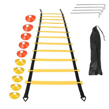 For Sports Speed Agility Training Set 12 Disc Cones 4 Steel Stakes And Agility Ladder For Football B
