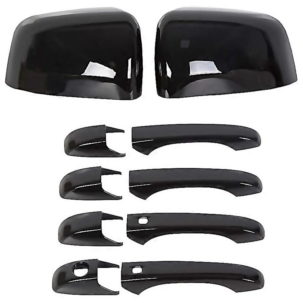 For Mirror Covers Door Handle Covers For 20112020 Jeep Grand Cherokee Dodge Durango Black 9188805810763