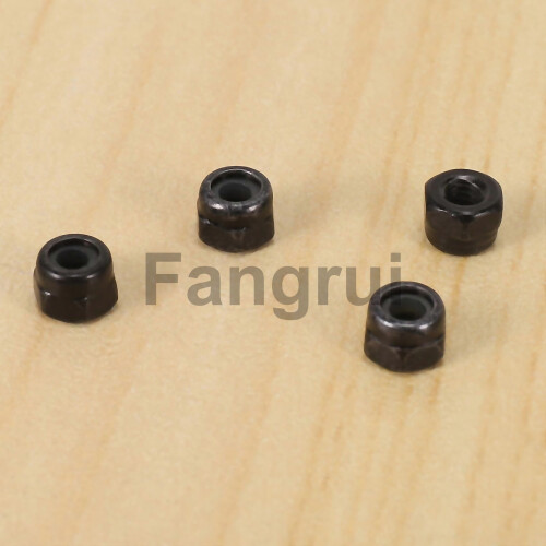For M2 Zinc Plated Nylock Nylon Insert Hex Lock Nuts 50pcs Black 1