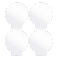 For 4pcs Clear Acrylic Sheet Round Panel Thick 4mm Plastic Acrylic Board For Led Light Basesigndiy