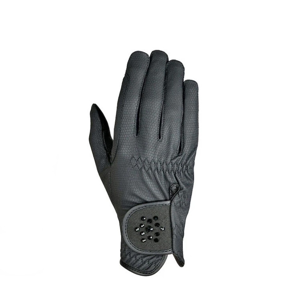 (9, Black) Dublin Unisex Adult Bling Everyday Riding Gloves-image-OPC-PJWWG6V-NEW