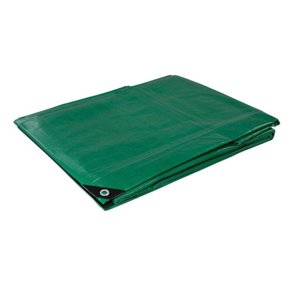 (2.8m x 3.9m, Green) Silverline Plain Heavy Duty Tarpaulin-image-OPC-PJWWKS5-NEW
