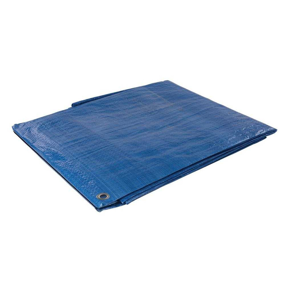 (3.4m x 6m, Blue) Silverline Plain Polyethylene Tarpaulin-image-OPC-PJWWMMM-NEW