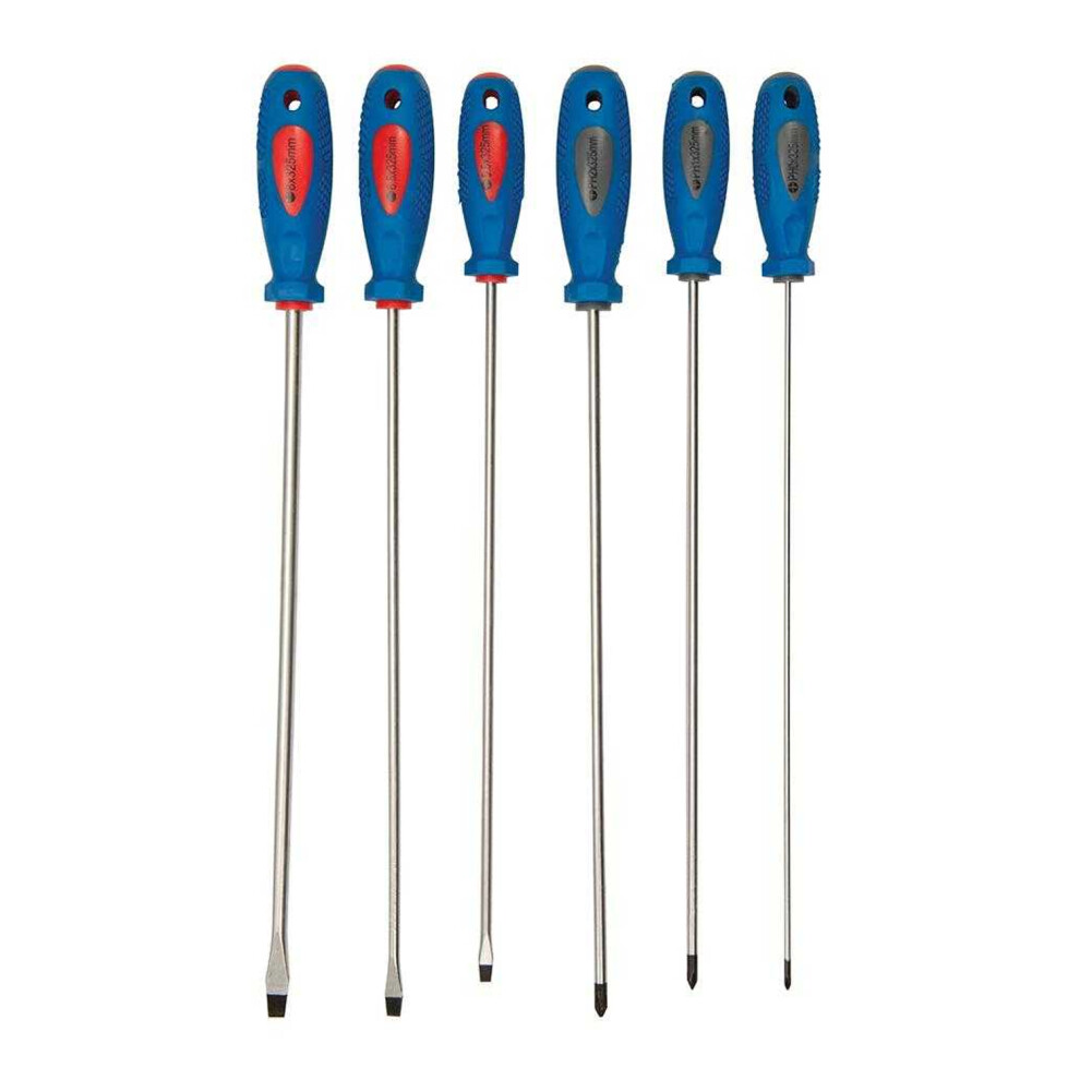 Silverline Extra Long Screwdriver Set (Pack of 6)-image-OPC-PJWWPRY-NEW