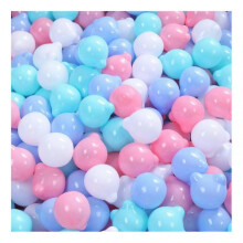 (Macaroon) 100Pcs Baby Ball Pits Flexible Colorful Bear Head Ocean Ball Practice Grip Emotional Comfort BPA Free Plastic Pool Ball Toy