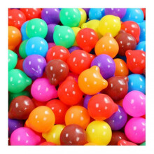(Multicolor) 100Pcs Baby Ball Pits Flexible Colorful Bear Head Ocean Ball Practice Grip Emotional Comfort BPA Free Plastic Pool Ball Toy
