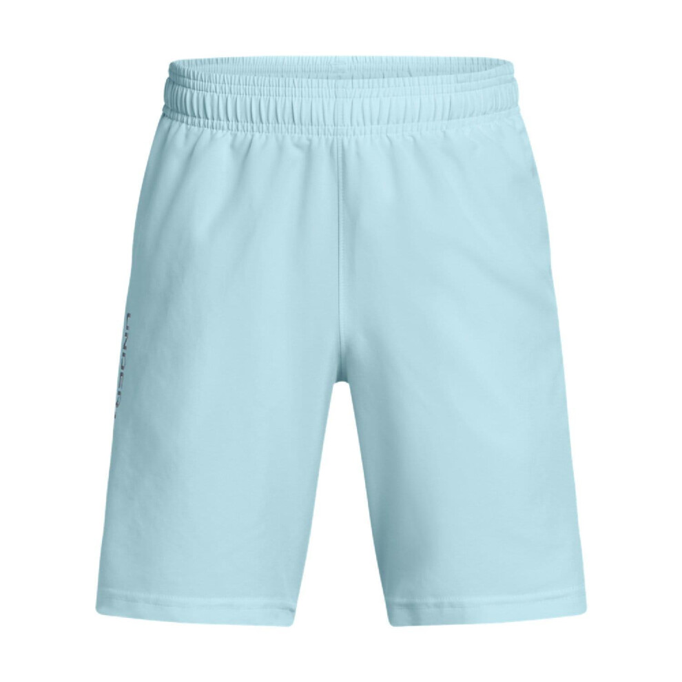 (13-14 Years, Blue) Under Armour Childrens/Kids Wordmarks Woven Tech Shorts-image-OPC-PJWWXVV-NEW