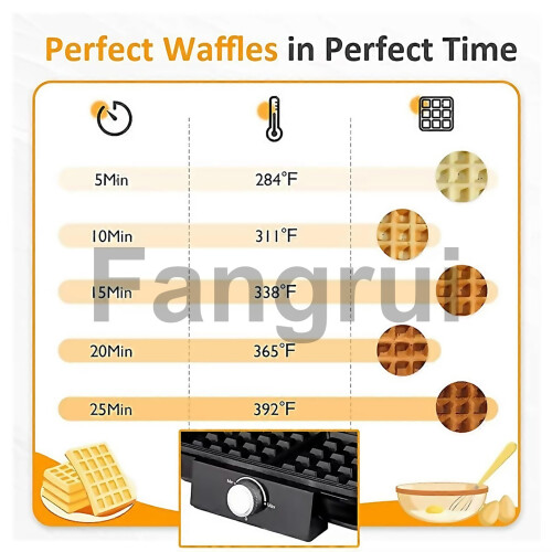 For 4slice Wafflemaker 1500w Double Heating Nonstick Egg Cake Oven Pancake Egg Waffle Cake Machine 1