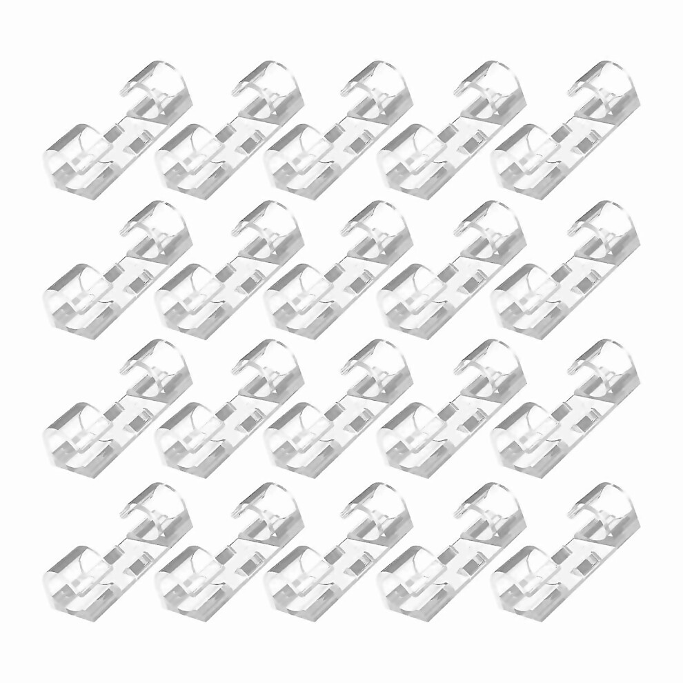 For 100Pcs Cable Clips Cable Tidy Wire Holder With Strong Self Adhesive Pads Plastic Cord Management 9188805846625