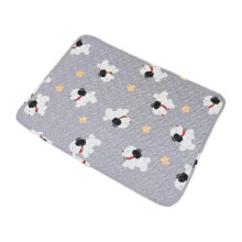 (gray dog) Multiuse Pet Floor Mat 27x35inch Easy to Clean Nonslip and Reuseable for Dog Bed & Carseat Use Pet Grooming Accessory 70 by 90cm
