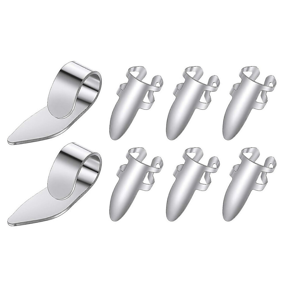 For 8pcs Guitar Thumb Finger Picks Stainless Steel Guitar Picks With Plastic Case For Electric Guita-image-OPC-PJWXPSH-NEW