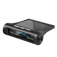 For Car Solar Digital Clock With Lcd Time Date Incar Temperature Display For Outdoor Personal