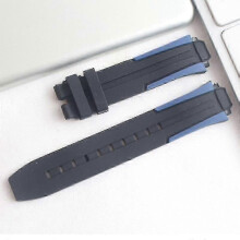 (Dark Blue Trim) For Tissot 1853 Racing Series T111417A Strap Rubber Watch Strap Accessories XH