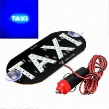 (Blue) LED 12V Super Bright Auto Vehicles Windscreen Car Taxi Board Light Cab Indicator Plastic Taxi Light Car Lighting Cab Service Windshield Sign