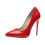 (42, RED) Women's Shoes Pump Leather Pointed Toe Classic Pumps 1