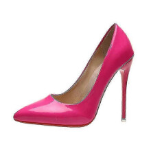 (44, ROSE) Women's Shoes Pump Leather Pointed Toe Classic Pumps