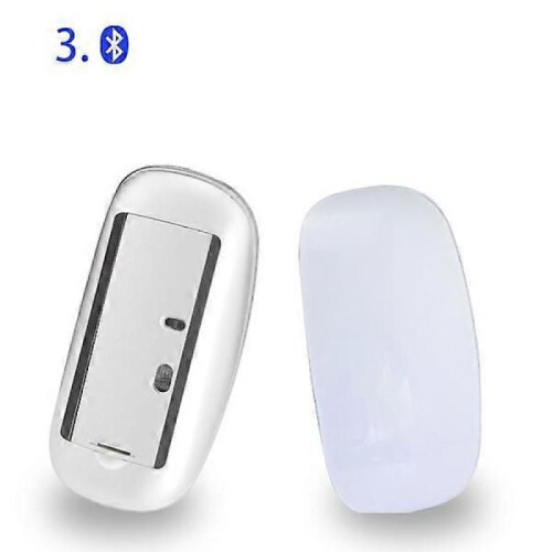 Apple Magic Mouse: Wireless, Bluetooth, Rechargeable. Multi-Touch Surface Thin Magic Mouse Slim Rechargeable Wireless - White 2