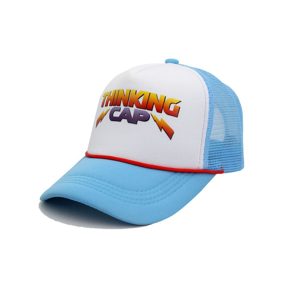 (Blue) Thinking Baseball Caps Funny Hats Adjustable Cosplay Costume Halloween Novelty Accessories Blue