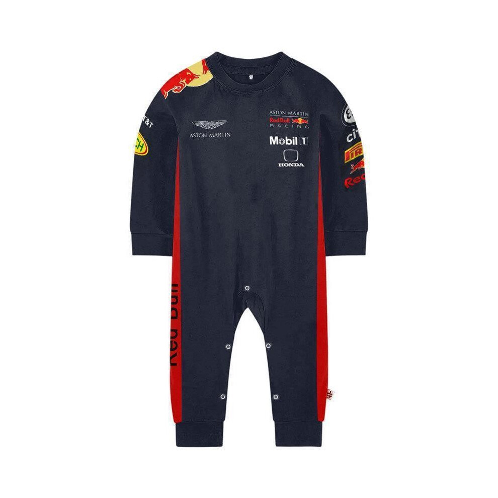 (A, 3M) Enthusiast F1 Racing Children Crawling Costume Jumpsuit Play For Actively