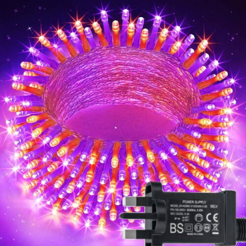(UK) 200 20m Led With 8 Lighting Modes Halloween Decoration Light Hanging String