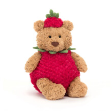 (28cm) Bartholomew Bear Strawberry Plush Toy Stuffed Animal Doll Cute Birthday Gifts