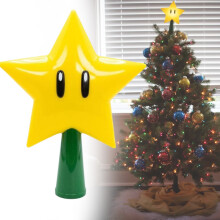 Super Mario Bros Star Light Light Up Holiday Xmas Tree Topper Party Decor Lamp