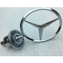 (Ear)Nuovo per Mercedes Benz Star Hood Logo Cromato Emblema Distintivo W123 W126 W201 W124