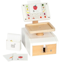 Imitatiespeelgoed - SMALL FOOT COMPANY - Houten balans Fresh - Veermechanisme - 3 tot 8 jaar - Wit