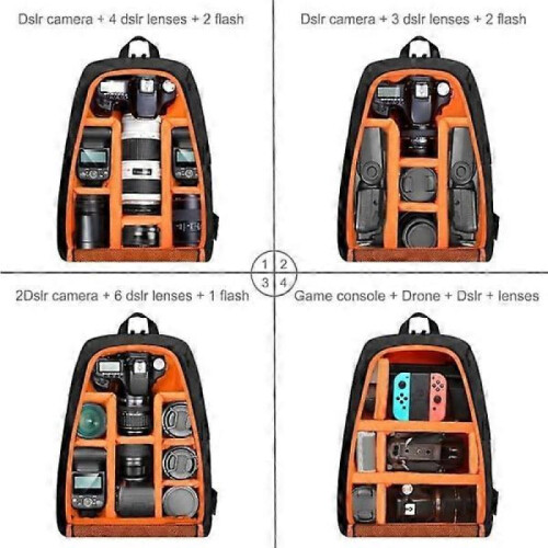 Camera Bag / Bag for Camera - Backpack for camera accessories Dark grey 1