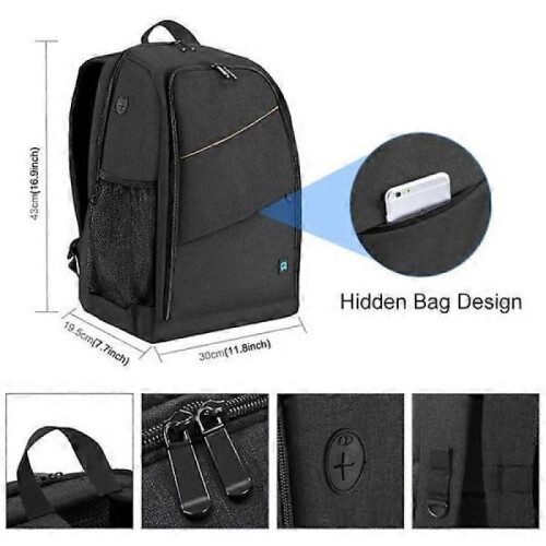 Camera Bag / Bag for Camera - Backpack for camera accessories Dark grey 2
