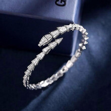 Snake Bracelet, Sterling Silver Personality Snake Bangle Jewelry for Women Girls