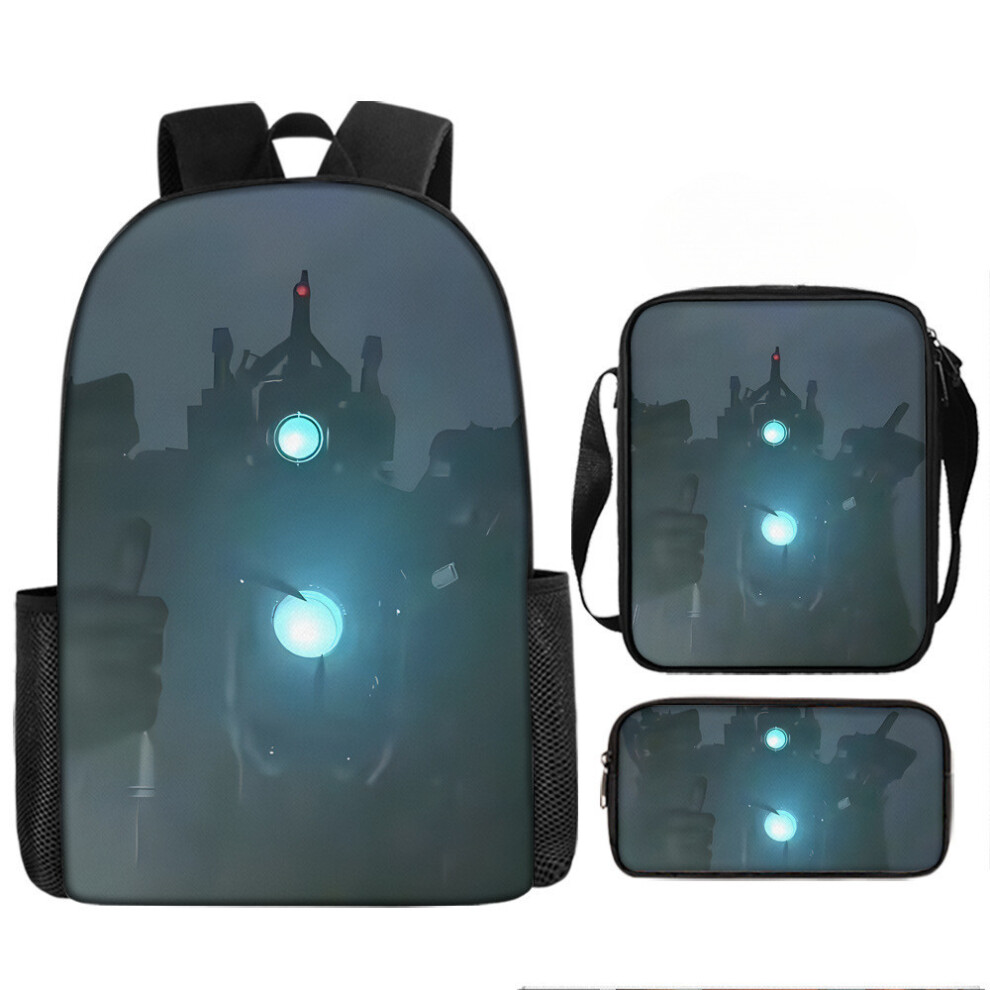 (Style17)Mochila Skibidi Aseo Estampada De Dibujos Animados Bolso Escolar Para NiñOs Bolso De Hombro Bolso Para LáPices-image