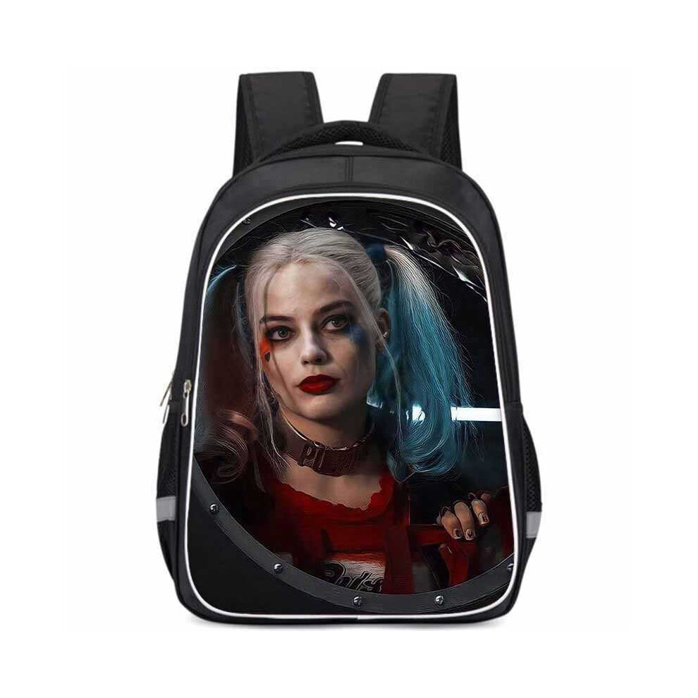 (4,Large)Mochila De Tela Oxford Harley Quinn De Moda Para La Escuela NiñOs NiñOs NiñAs Y-image