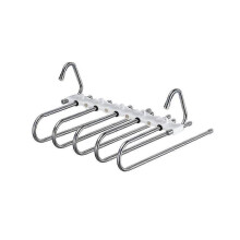 5 Layers S Shape Iron Storage Hangers Pants Trousers Hanger Multi-Layers Clothing Storage Rack