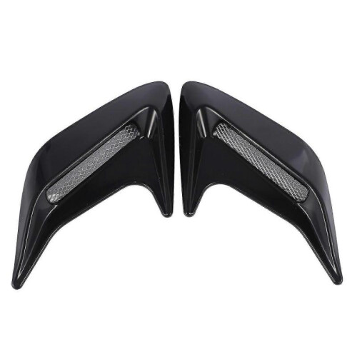 2Pcs Car Auto Side Vent Air Flow Mudguard Intake Sticker Universal Black