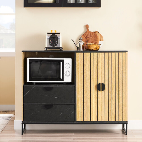 SoBuy Meuble cuisine compact avec compartiment micro-ondes 1